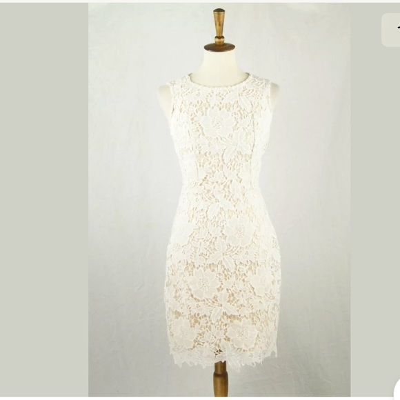 LOFT Dresses & Skirts - ❌SOLD❌Ann Taylor LOFT Lace Overlay Sheath Dress